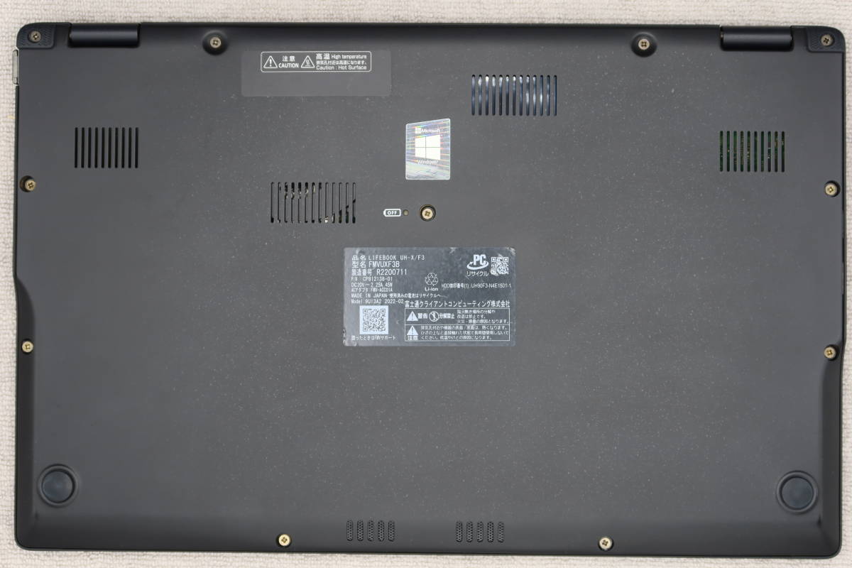 ☆富士通 UH-X/F3 FMVUXF3B Core i7-1165G7 メモリ16GB SSD512GB フル