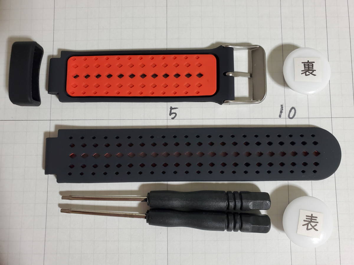 x3x DBR ◇黒赤 ブラックレッド GARMIN ガーミン シリコン バンド ベルト Foreathlete 220J 230J 235J 735XTJ Foreruner 220 230 235 735XT GARMINベルトガーミンベルト220 230 235 735ブラック×レッド