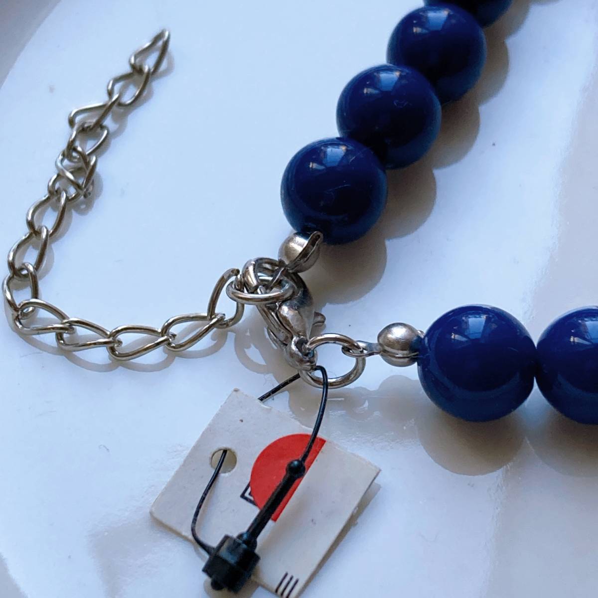 ネックレス　ブレスレットセット　サマージュエリー　ブルー　ホワイト☆vintage jewelry accessories A064_画像2