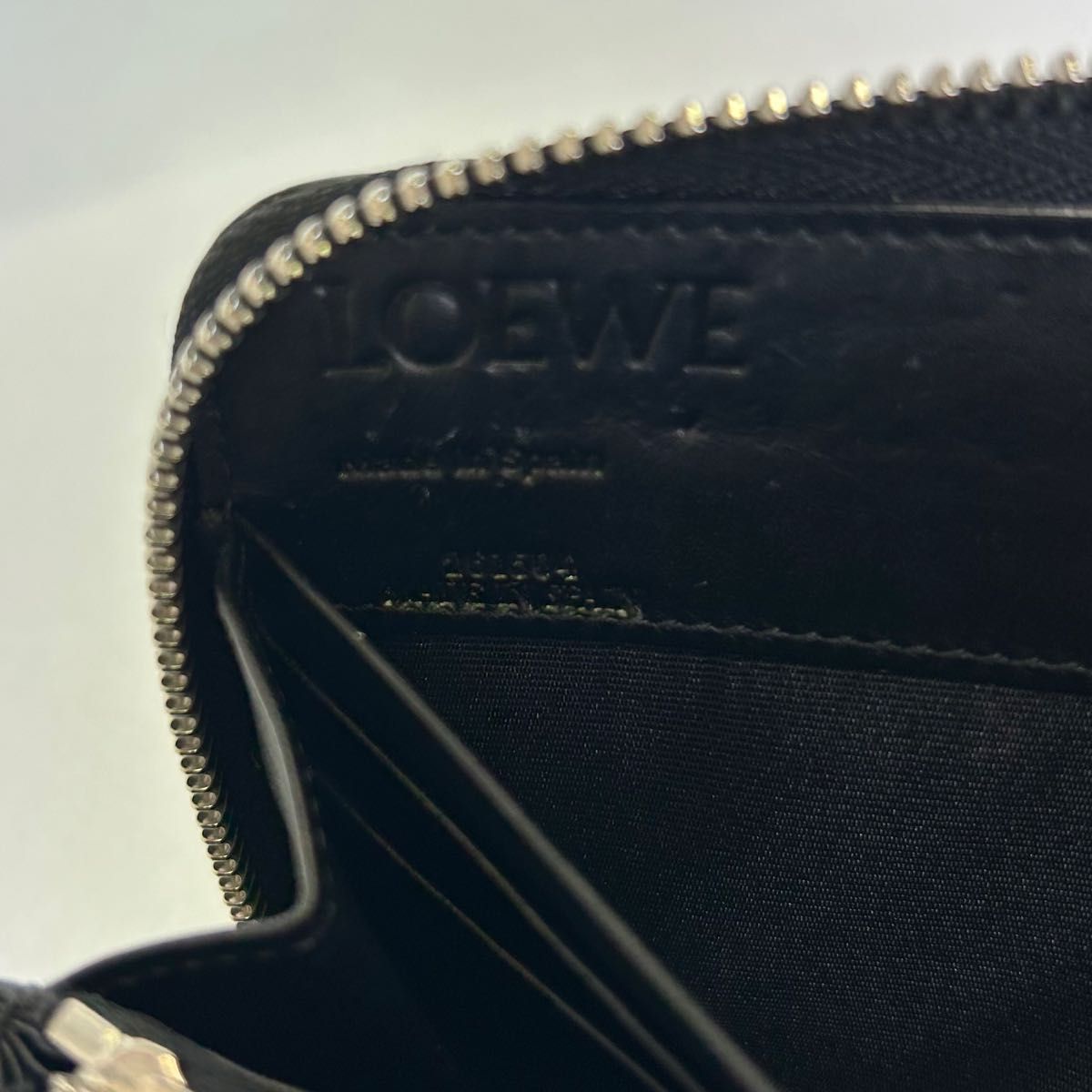 極美品 ロエベ リピート スクエアジップ ラウンドファスナー 長財布