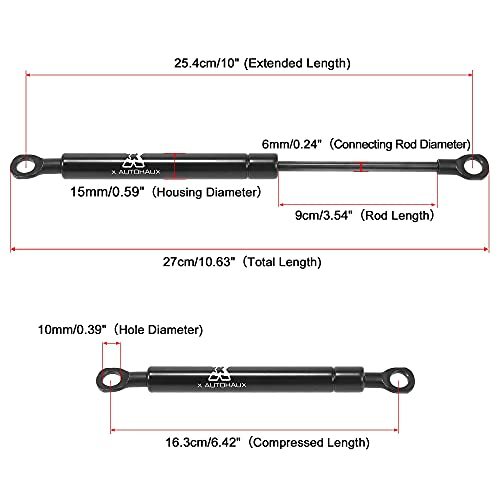 X AUTOHAUX ガススプリング ガスダンパー ダンパー ボンネットダンパー エンジンダンパー 25.4 cm 60Lbs/267N リアゲートダンパー_画像2