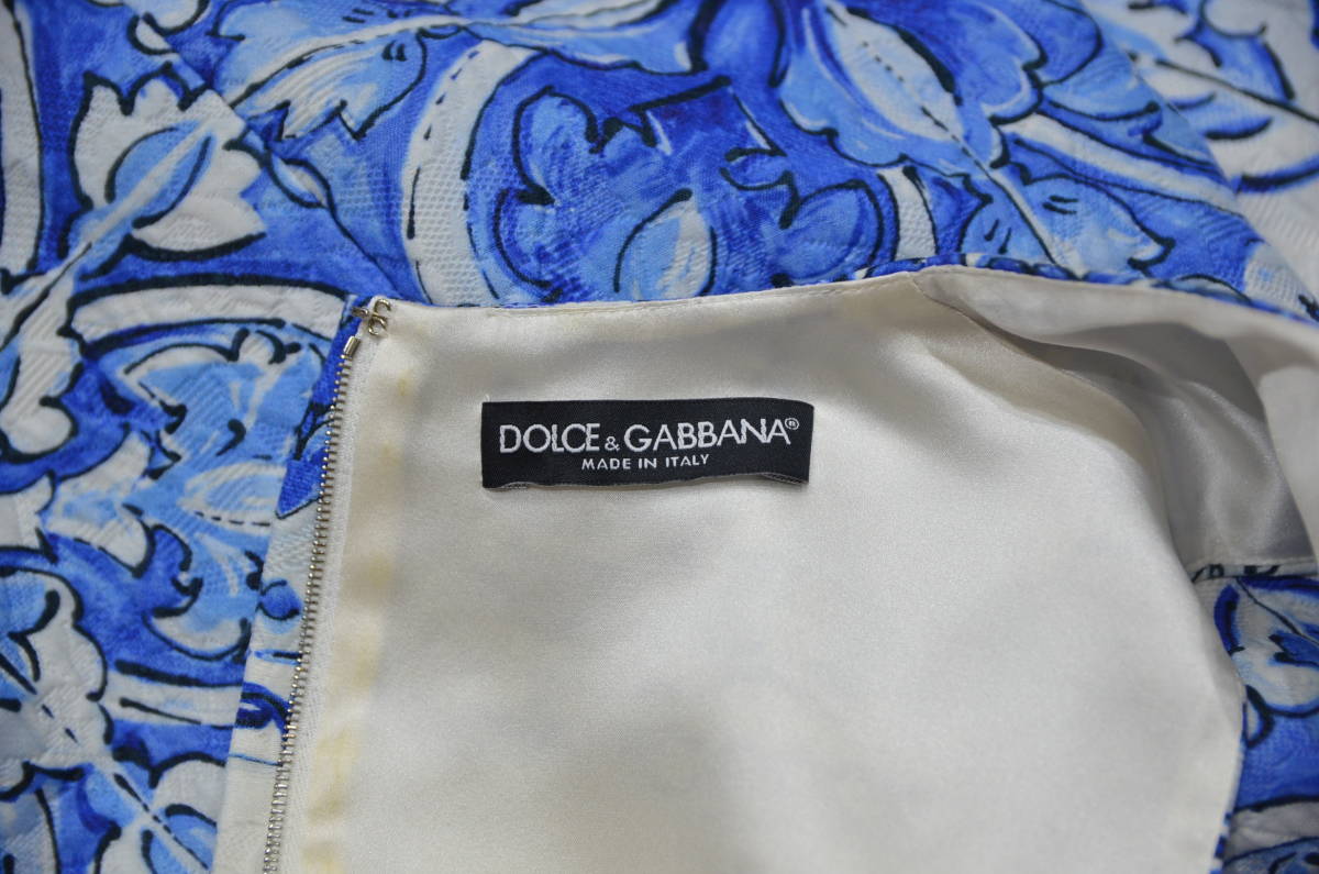 16AW Dolce&Gabbana Dolce & Gabbana total pattern ornament no sleeve One-piece Y-226667