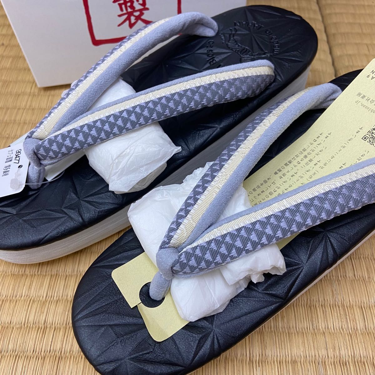 新品未使用 菱屋謹製 カレンブロッソ カフェ草履 M 鼻緒 新品 未使用