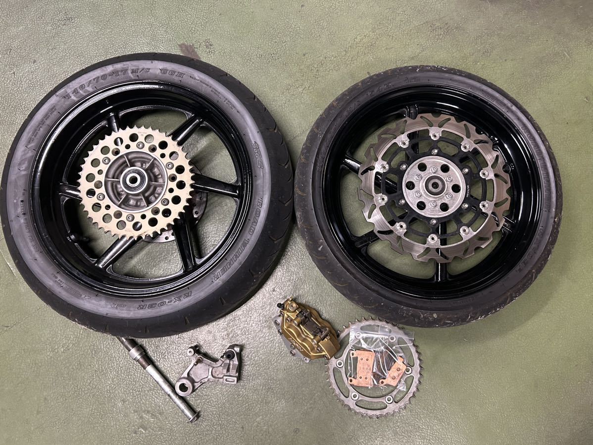 Dトラッカー/KLX/250SB用 キャストホイール前後一式 ブレーキ Dトラッカー/KLX/250SB用 キャストホイール前後一式 ブレーキ
