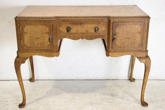  sideboard antique furniture sb-8 1970 period England made Vintage walnut Queen Anne bafe Britain storage wooden free shipping 