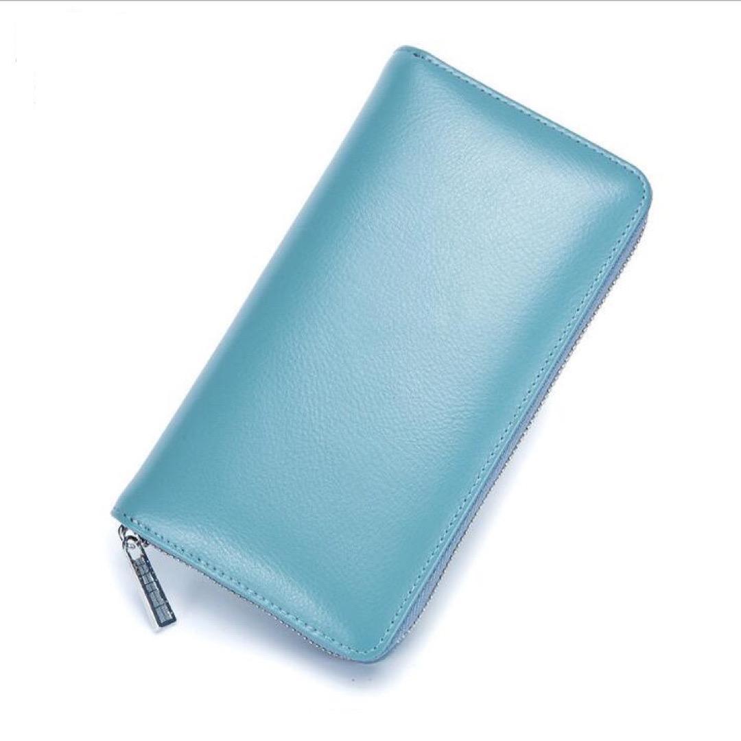  long wallet blue fastener card-case high capacity 36 sheets .... original leather storage 