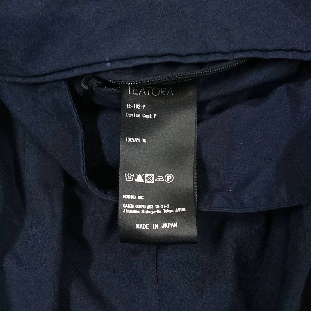 TEATORA テアトラ 品番 tt-102-P Device Coat P パッカブル デバイス