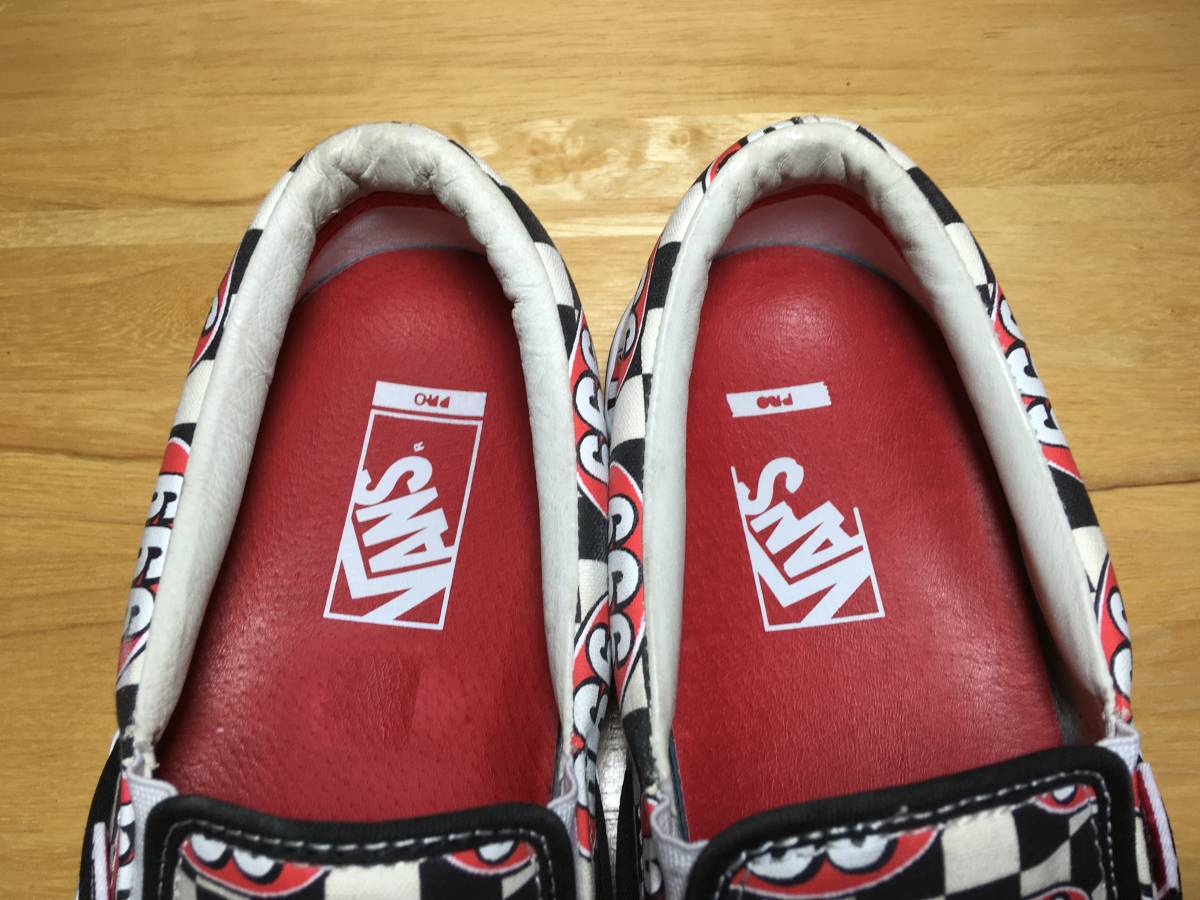 ★VANS × Supreme スリッポン 黒×白 チェッカー 666 27.0cm 美品 Used 検 シュプリーム SK8 オールドスクール ERA スニーカー_画像7