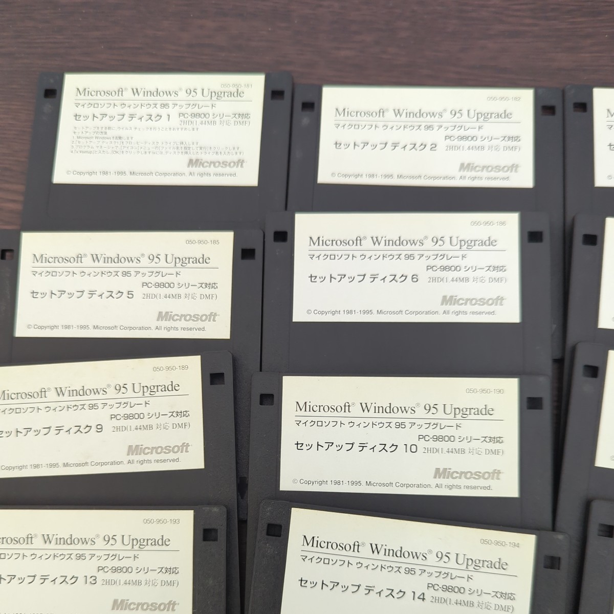 505h0219 Microsoft Windows95 アップグレード PC-9800シリーズ対応 3.5 DMF PC-98 1.44MB 3.5インチFD版の画像6