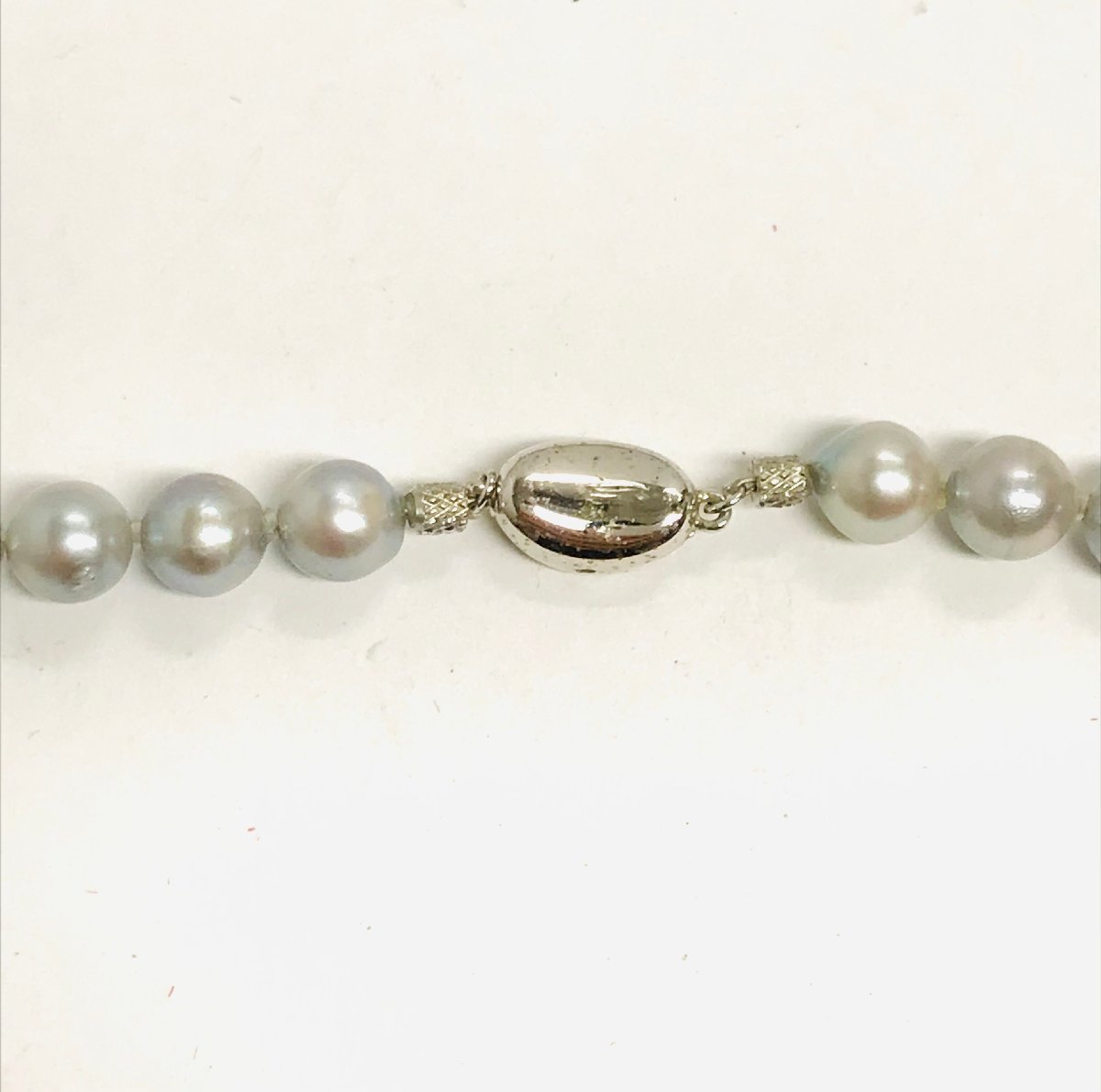 最新デザインの  アコヤ真珠 ネックレス グレー 7ｍｍ玉