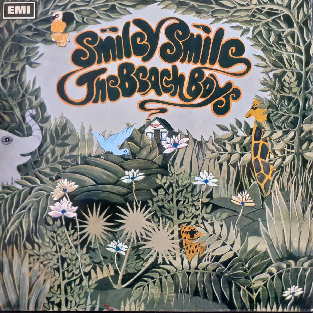 Британский Капитолий LP! Зеленый ярлык! Beach Boys / Smiley Smile 1967 69 Press ST 9001 Покрытие Джейк Бич мальчики Брайан Уилсон