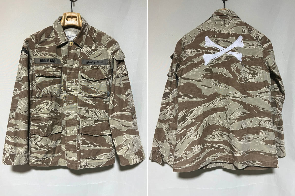 00AW 初期 UNDERCOVER × WTAPS クロスボーン カモフラ ミリタリー ジャケット S カモフラ アンダーカバー _画像1