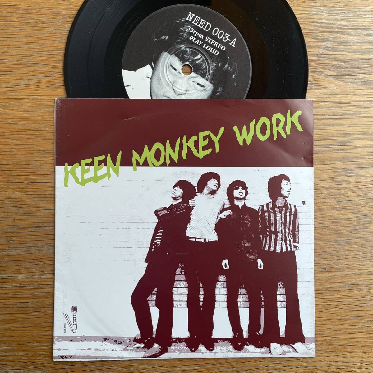 希少EP KEEN MONKEY WORK ’02年名盤1st 70s Punk パンク天国 レコード EP アナログ盤_画像1