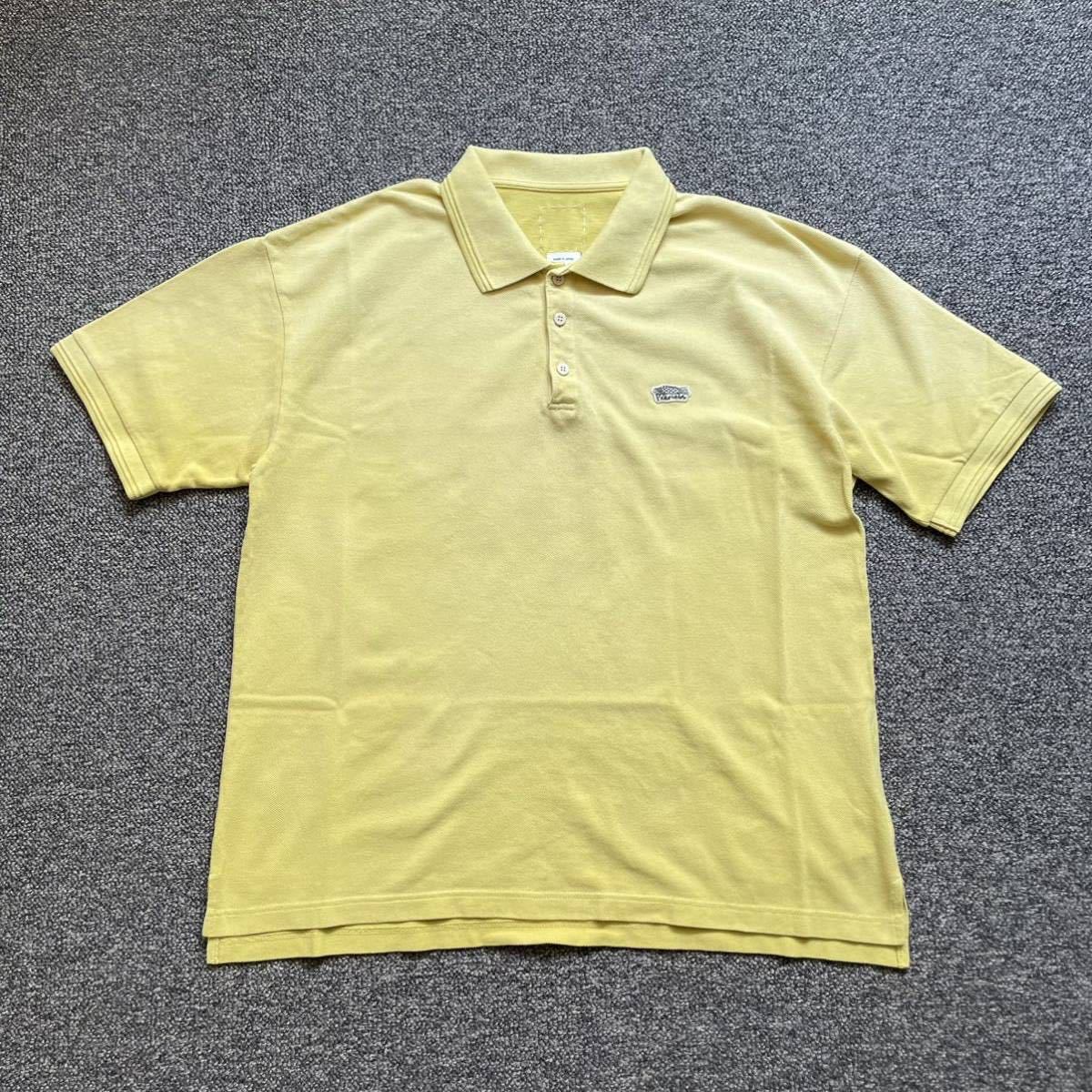 23ss visvim JUMBO WEELER S/S DMGD 3 YELLOW CRUSH SHIRT ポロシャツ