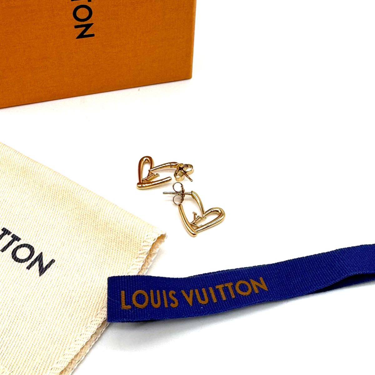 【美品】LOUIS VUITTON ルイヴィトン ブックル ドレイユ ハート フォーリンラブ PM ピアス