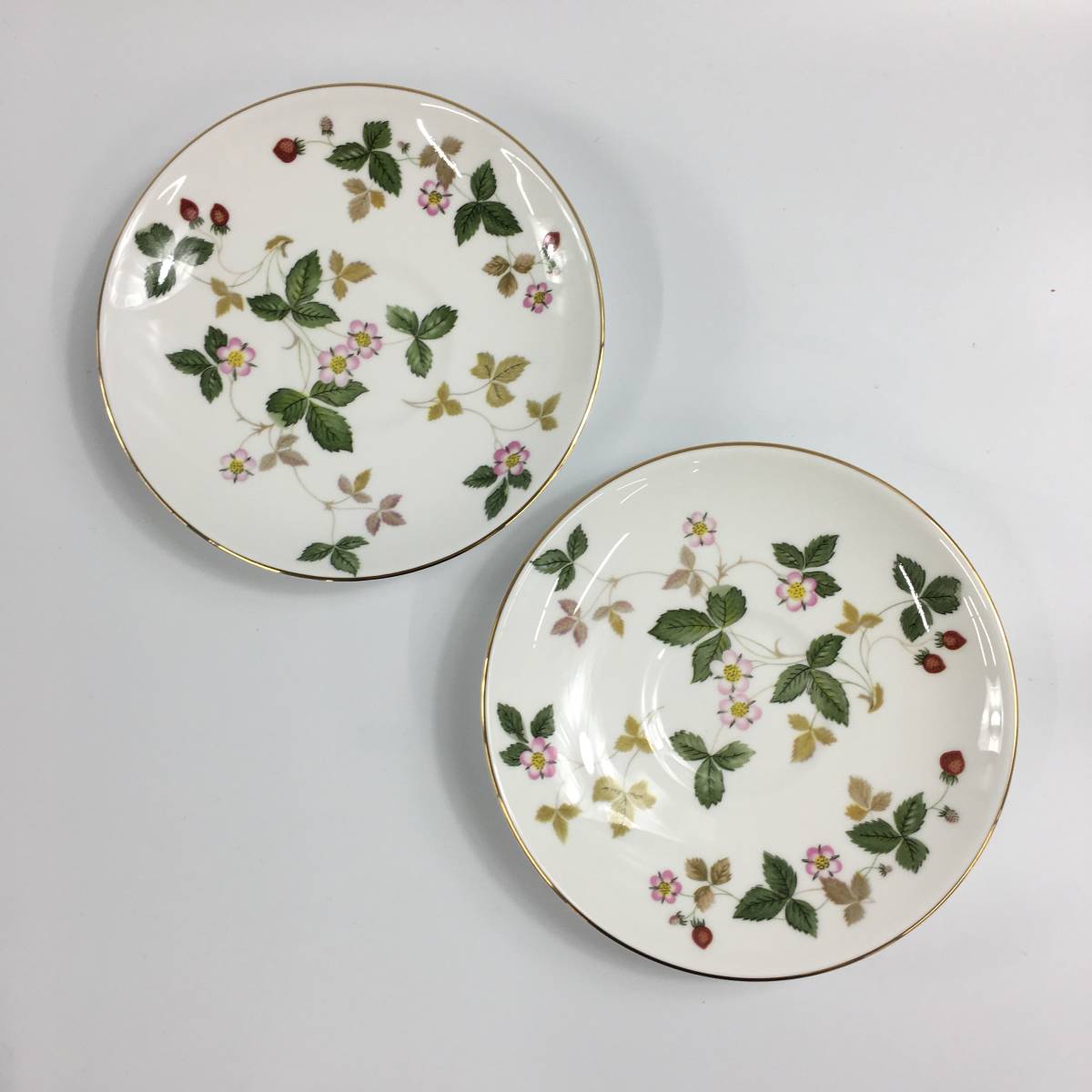 ★D05285【未使用保管品】WEDGWOOD ウェッジウッド/金彩/カップ&ソーサー/ワイルドストロベリー/箱付/まとめて/計2点セット_画像7