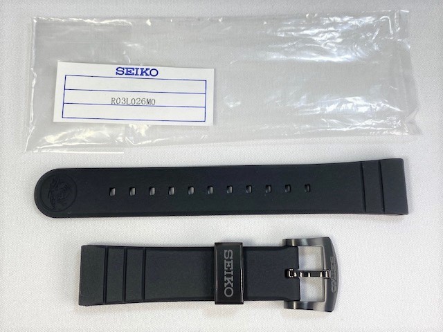 R03L026M0 SEIKO プロスペックス 20mm 純正シリコンバンド ブラック SRPH13K1/4R36-10L0用 ネコポス送料無料