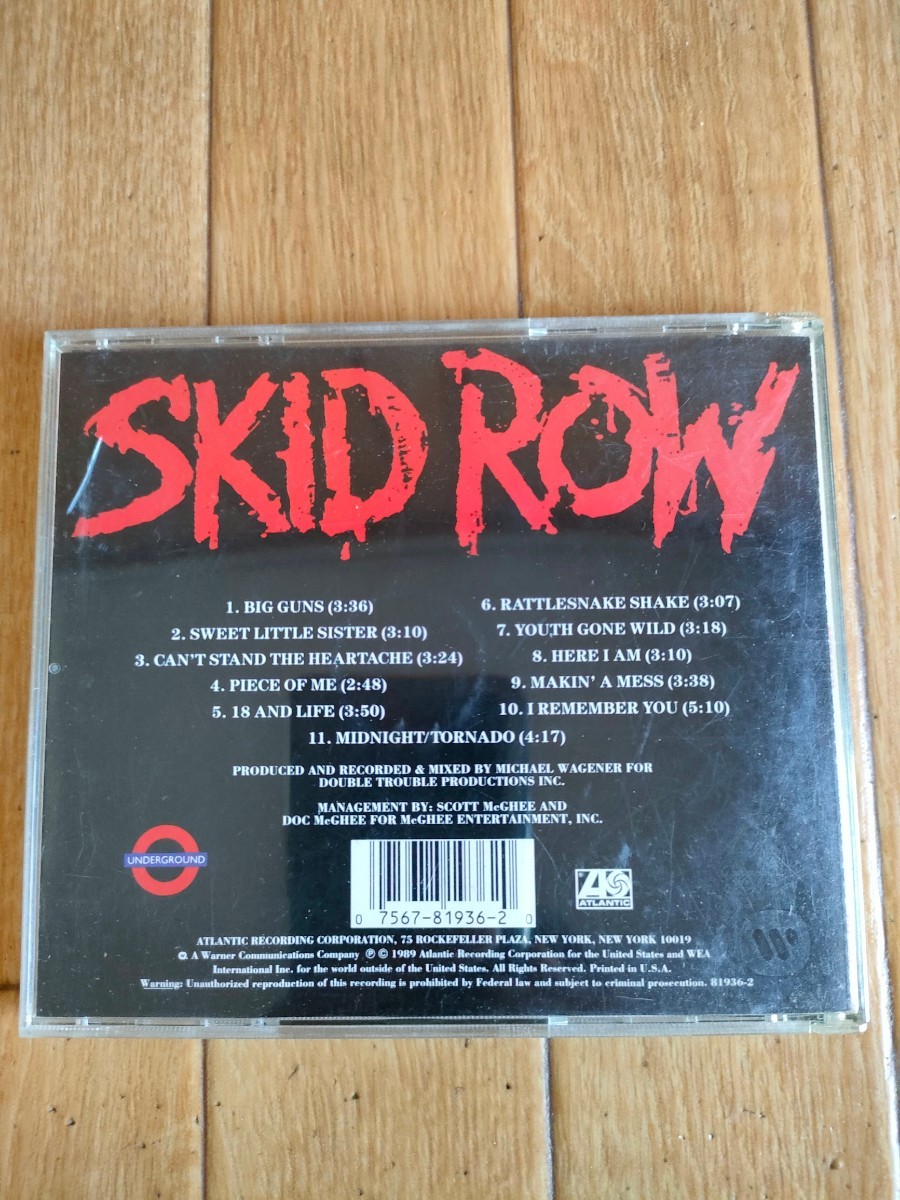 US盤 廃盤 スキッド・ロウ ファースト セルフタイトル Skid Row Self-Titled 1st_画像3