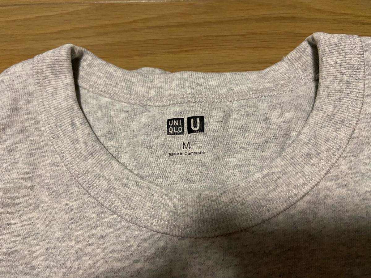 UNIQLO　クルーネック　Tシャツ　２枚　セット　ネイビー　ライトグレー_画像8