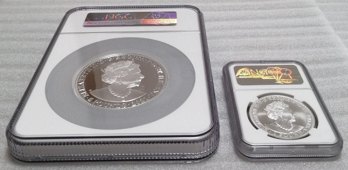 5オンス セントヘレナ 2021 スリーグレイセス 銀貨 NGC PF69