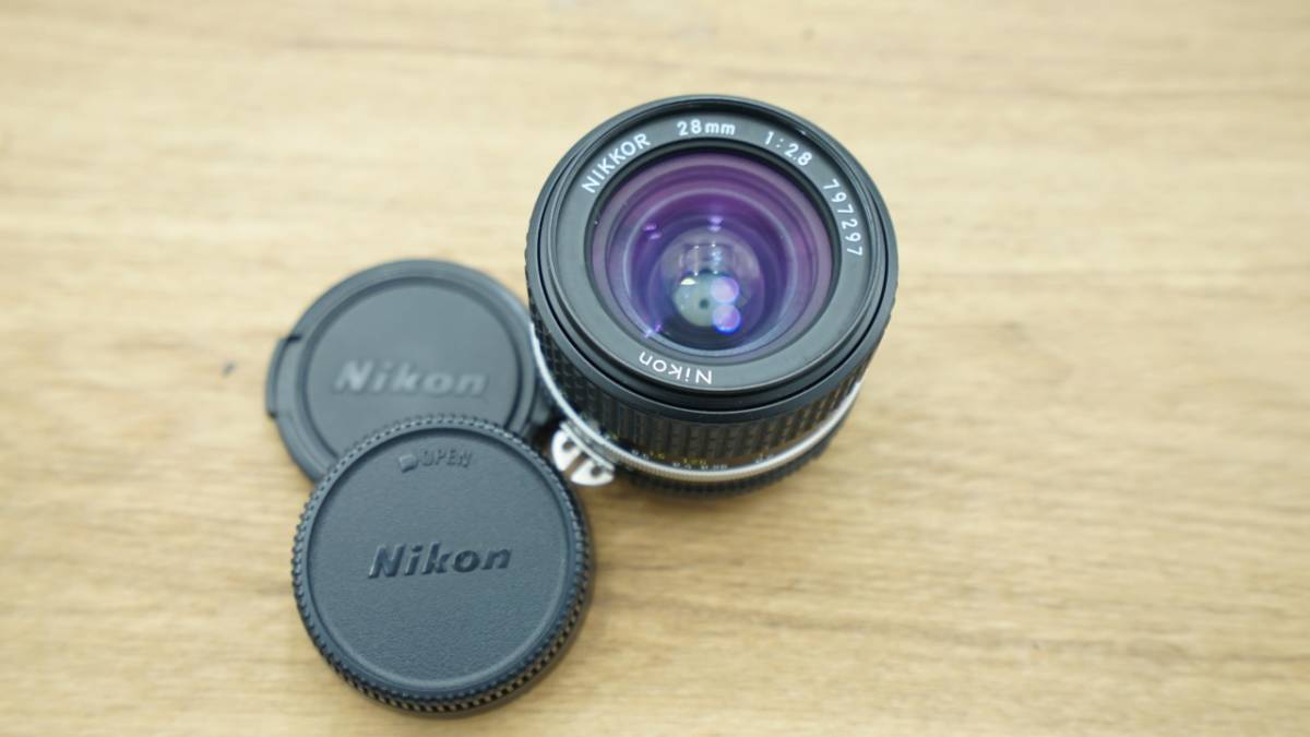 最新エルメス Ai-s Nikon ニコン 良品 8288 NIKKOR 2.8 28mm ニコン