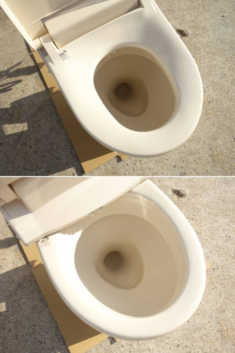 【中古】D▼リクシル トイレ シャワートイレ 便器 タンク 便所 洋式 壁排水 電気便座 手洗いあり アイボリー DWT-CC83 GBC-110PT (30103)_画像4