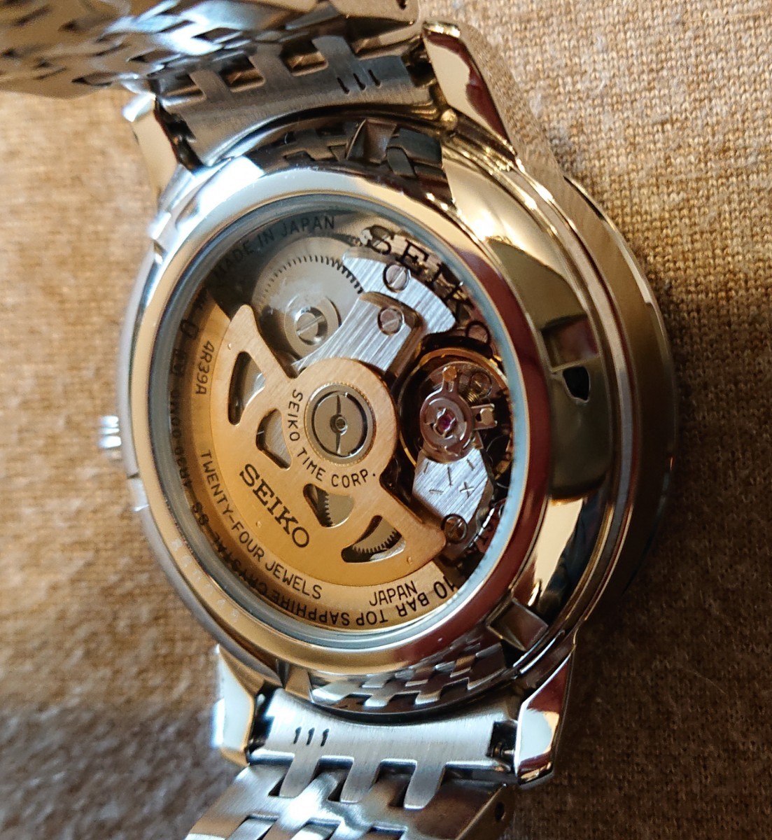 美品セイコー プレサージュ SEIKO PRESAGE SARY063 4R39 裏スケ さ行