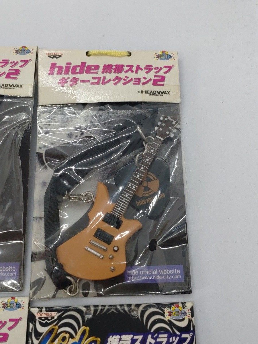 hide　ギターコレクション　携帯ストラップ　イエローハート