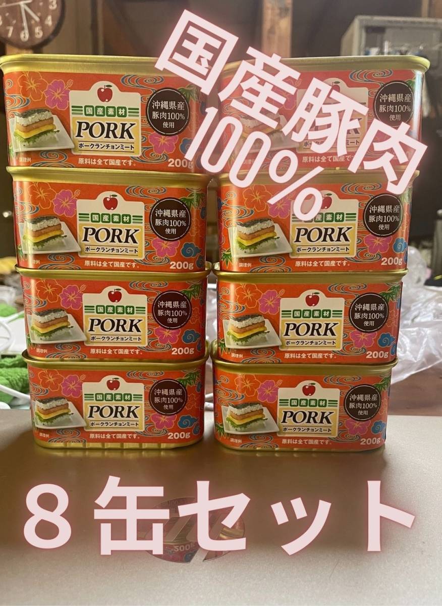 高品質の人気 ポークランチョンミート沖縄県産豚肉１００％使用 ６缶セット