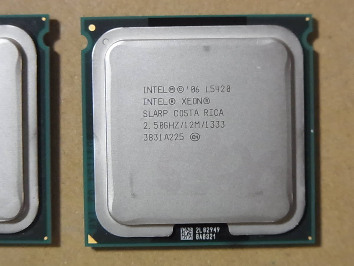 ■2個セット■Intel Xeon L5420 SLARP 2.50GHz/12M/1333 Harpertown LGA771 4コア 同ロット (Ci0555)_画像3