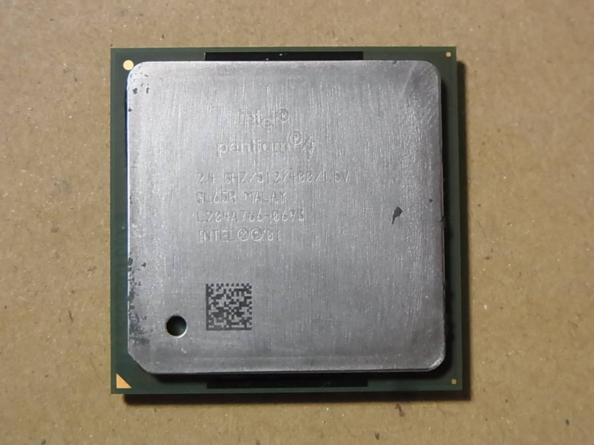 ◎Intel Pentium4 2.40GHz 2.4GHz/512/400/1.5V SL65R Northwood Socket478 (Ci0563)_画像1