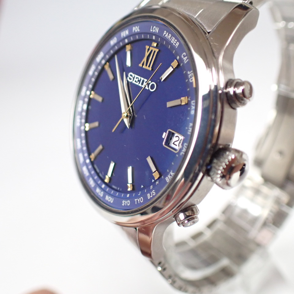 セイコー ブライツ SAGZ109 メンズ 腕時計 2020 エターナルブルー 限定モデル コンフォテックス チタン SEIKO ソーラー電波時計 新品展示品_画像2