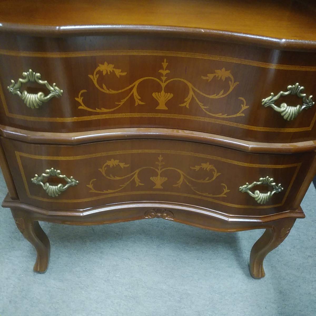 未使用品/イタリア製 象嵌 猫脚 コンソールチェスト/キャビネット