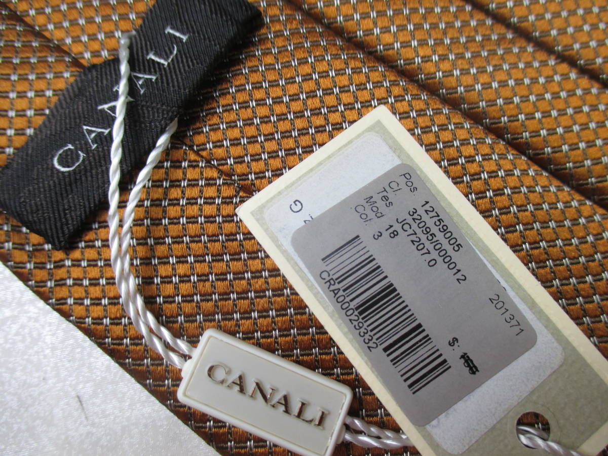 ◇カナーリ／ カナリ　CANALI ◇新品・未使用◆高価なネクタイをお手軽価格で◇ドット柄・茶色系◇第29弾ブランドがいっぱい◇29-203◇_画像9