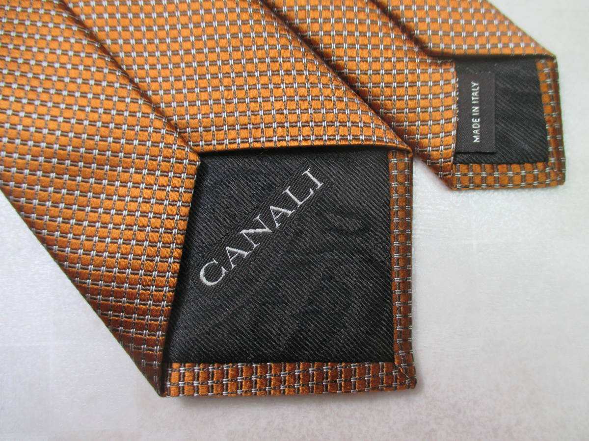 ◇カナーリ／ カナリ　CANALI ◇新品・未使用◆高価なネクタイをお手軽価格で◇ドット柄・茶色系◇第29弾ブランドがいっぱい◇29-203◇_画像8