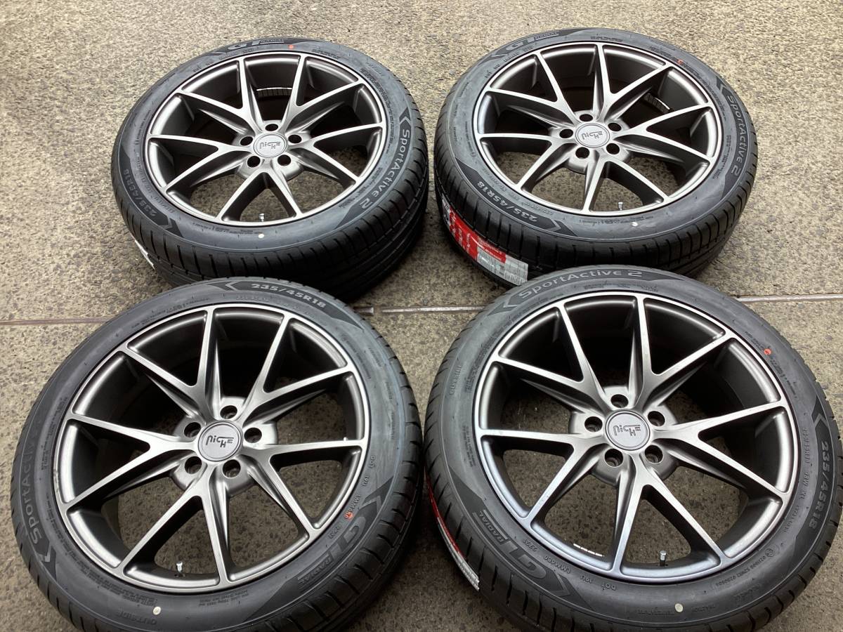 M6131 NICHE M117 MISANO 18インチ 8J +40 108/5H＆235/45R18 未使用 夏タイヤ 4本 VOLVO V60 S60 等に！