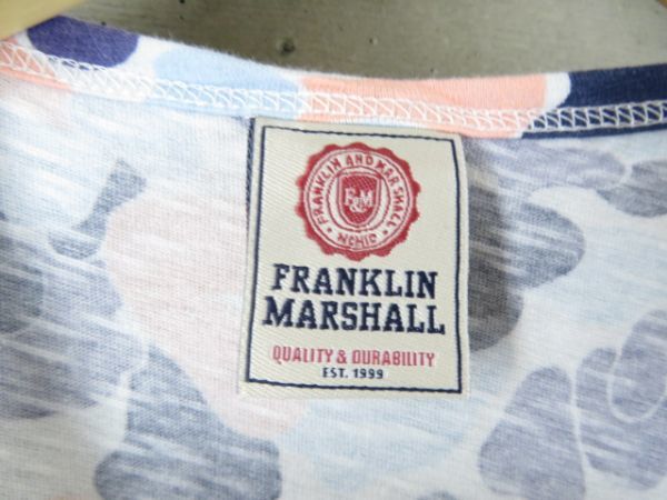 【送料300円可】030c54◆良品です◆FRANKLIN MARSHALL フランクリン＆マーシャル カモフラージュ柄 ノースリーブ ワンピース M/迷彩/女性_画像8