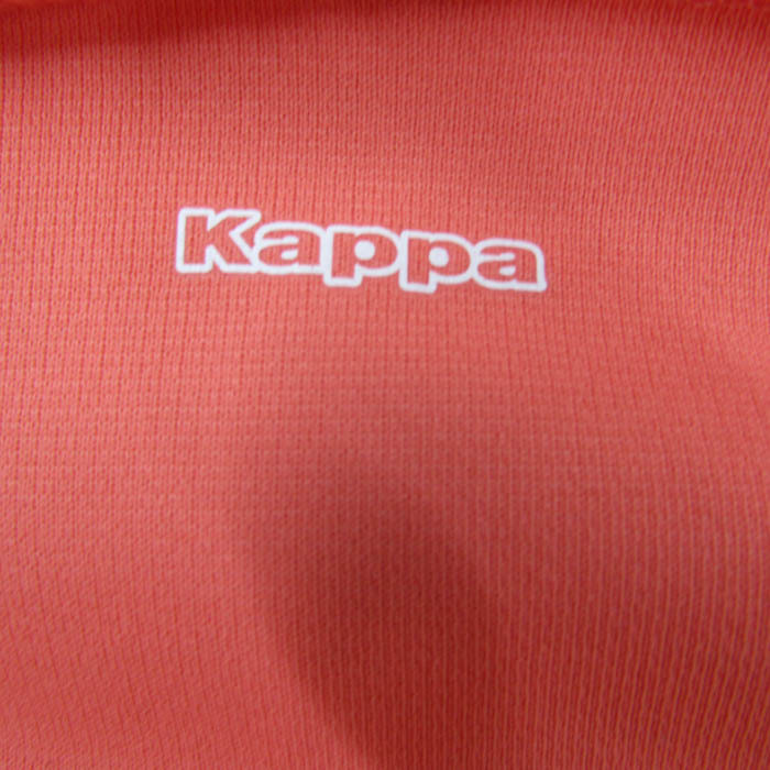 カッパ 半袖パーカー ハーフジップ メッシュ スポーツウェア トップス レディース Mサイズ オレンジ Kappa_画像2