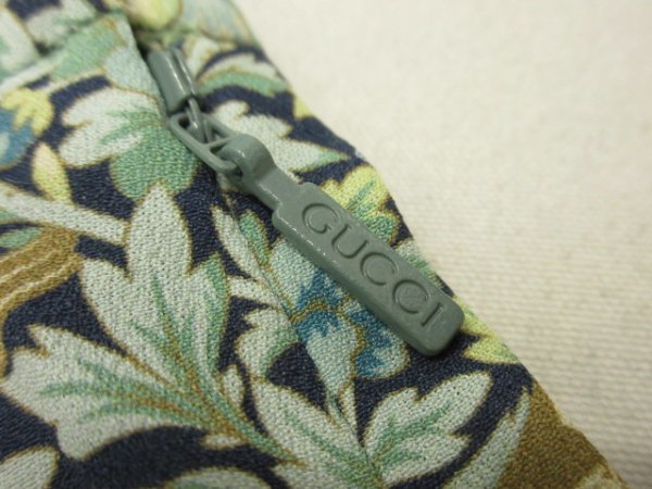 グッチ GUCCI ☆ ロゴ入り リバティ レーヨン プリーツスカート サイズ