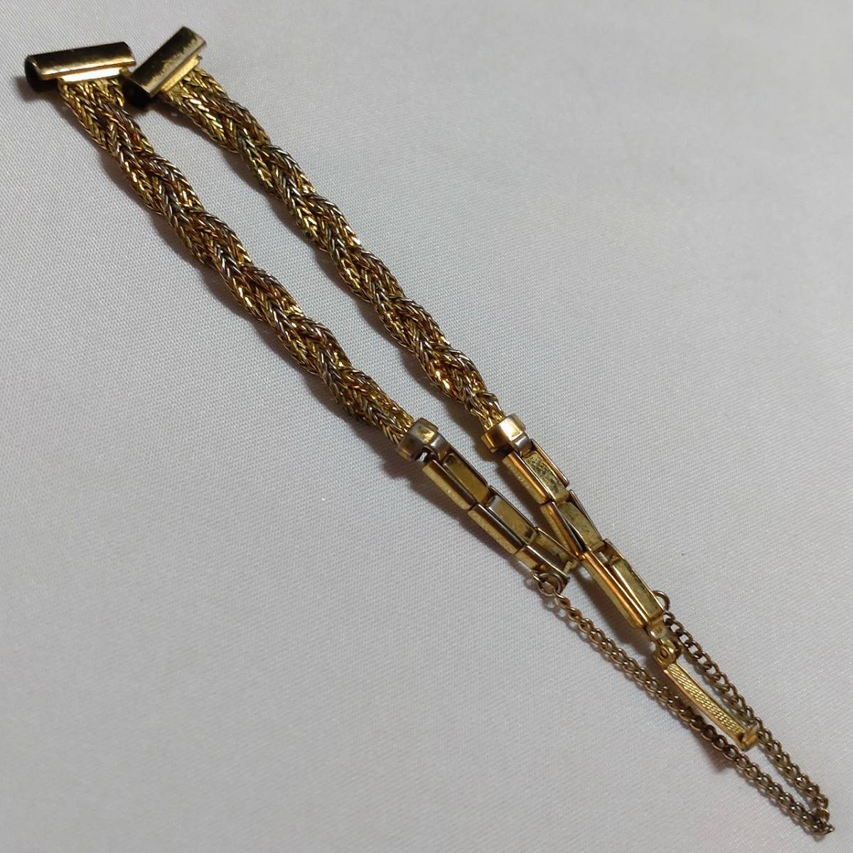 腕時計のベルト Snake ゴールドカラー 全長約15cm ラグ幅約1.1cm 金属ベルト バンド 【3685】_画像5