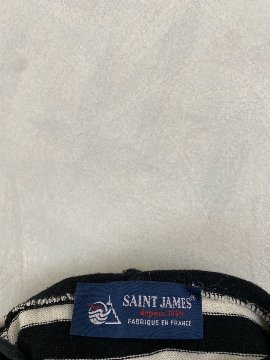 SAINT JAMES パーカー サイズXS USA 6 フランス製 セントジェームス ウェッソン ボーダー ラグラン_画像3