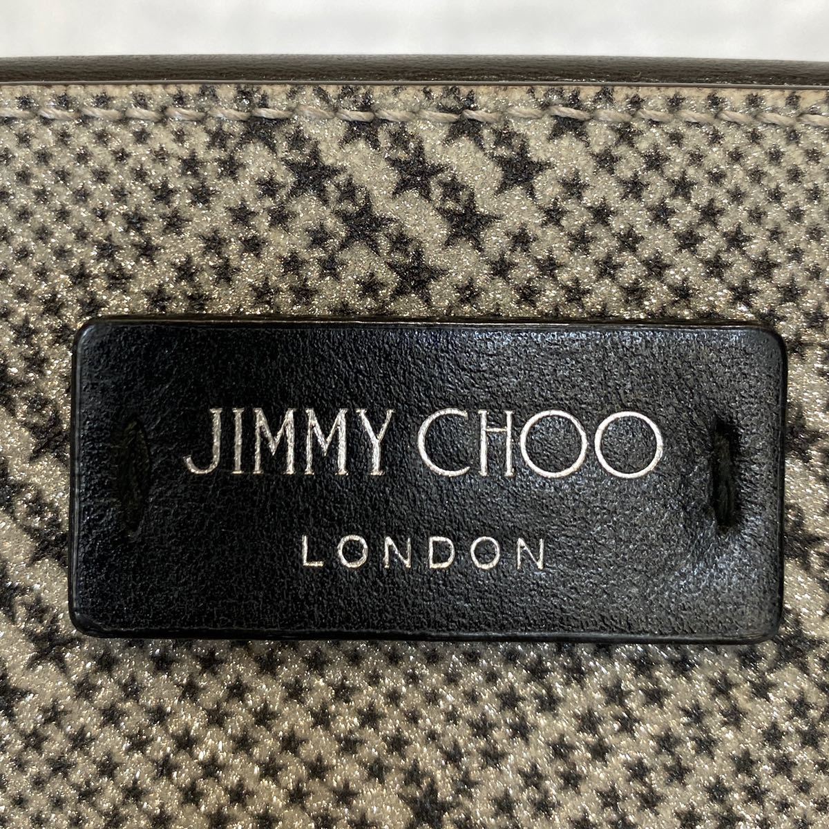 美品 JIMMY CHOO ジミーチュウ MALLEY ハンド シルバーチェーン クロスボディバッグ ショルダーバッグ レザー 斜め掛け可能 イタリア製