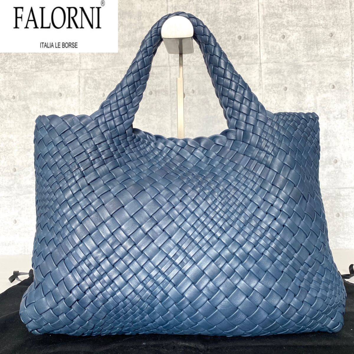 美品 FALORNI 定価132, ファロルニ イントレチャート ラムレザー