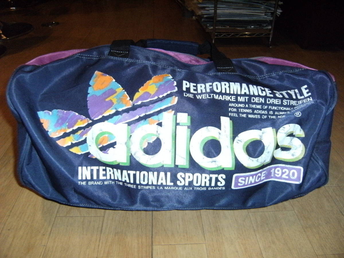  Showa Retro *90 period *ACE made *adidas Adidas Boston back sport bag * land soccer baseball tennis basketball judo .tore