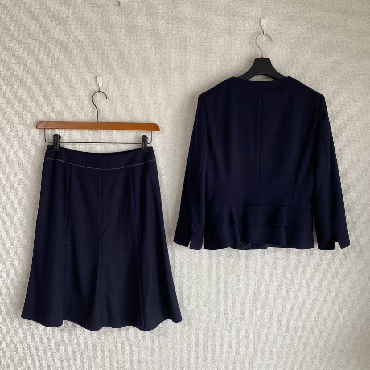 アリスバーリー ノーカラー スーツ 9 W66 お受験 濃紺 入学入園 DMW