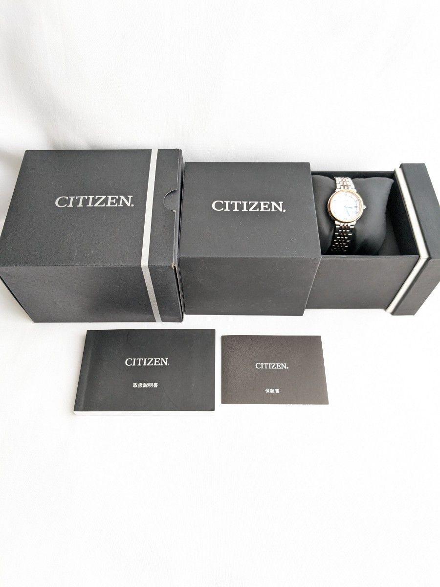 箱付きCITIZEN EXCEED 白蝶貝 6Pダイヤ エクシード エコドライブ 箱付きCITIZEN EXCEED 白蝶貝 6Pダイヤ エクシード エコドライブ