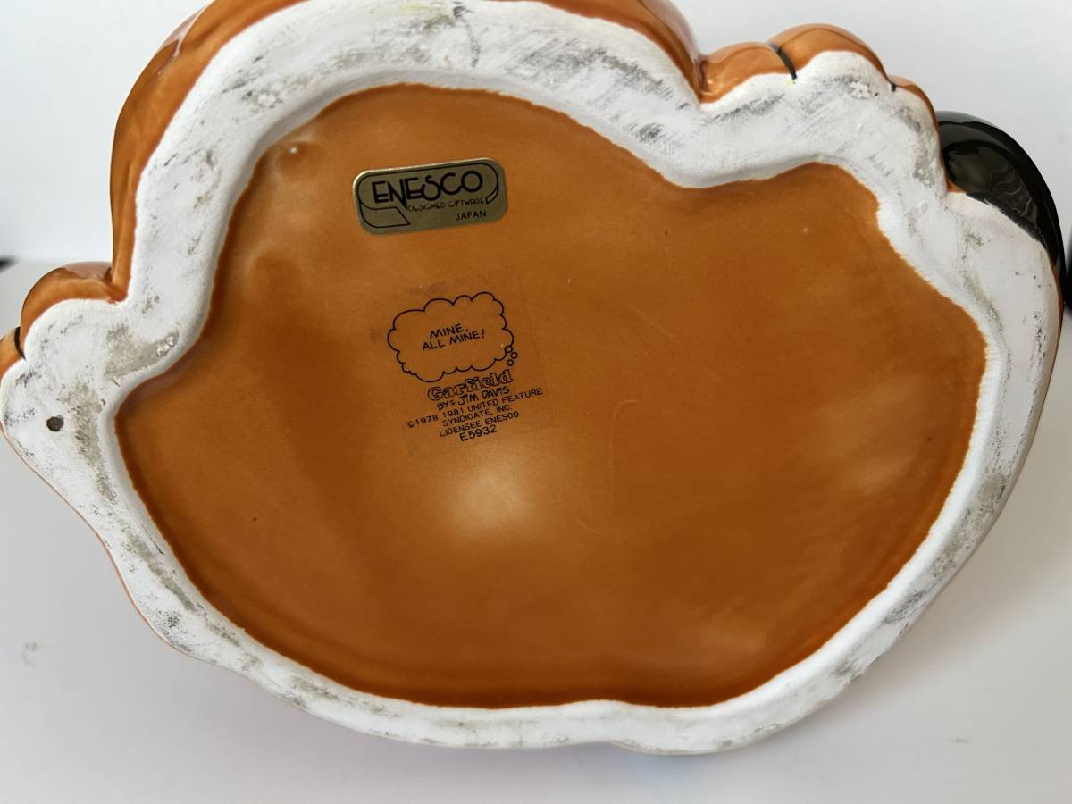 激レア★GARFIELD ガーフィールド　セラミック クッキー ジャー - エネスコ ジャパン 1981年　ビンテージ品★_画像8