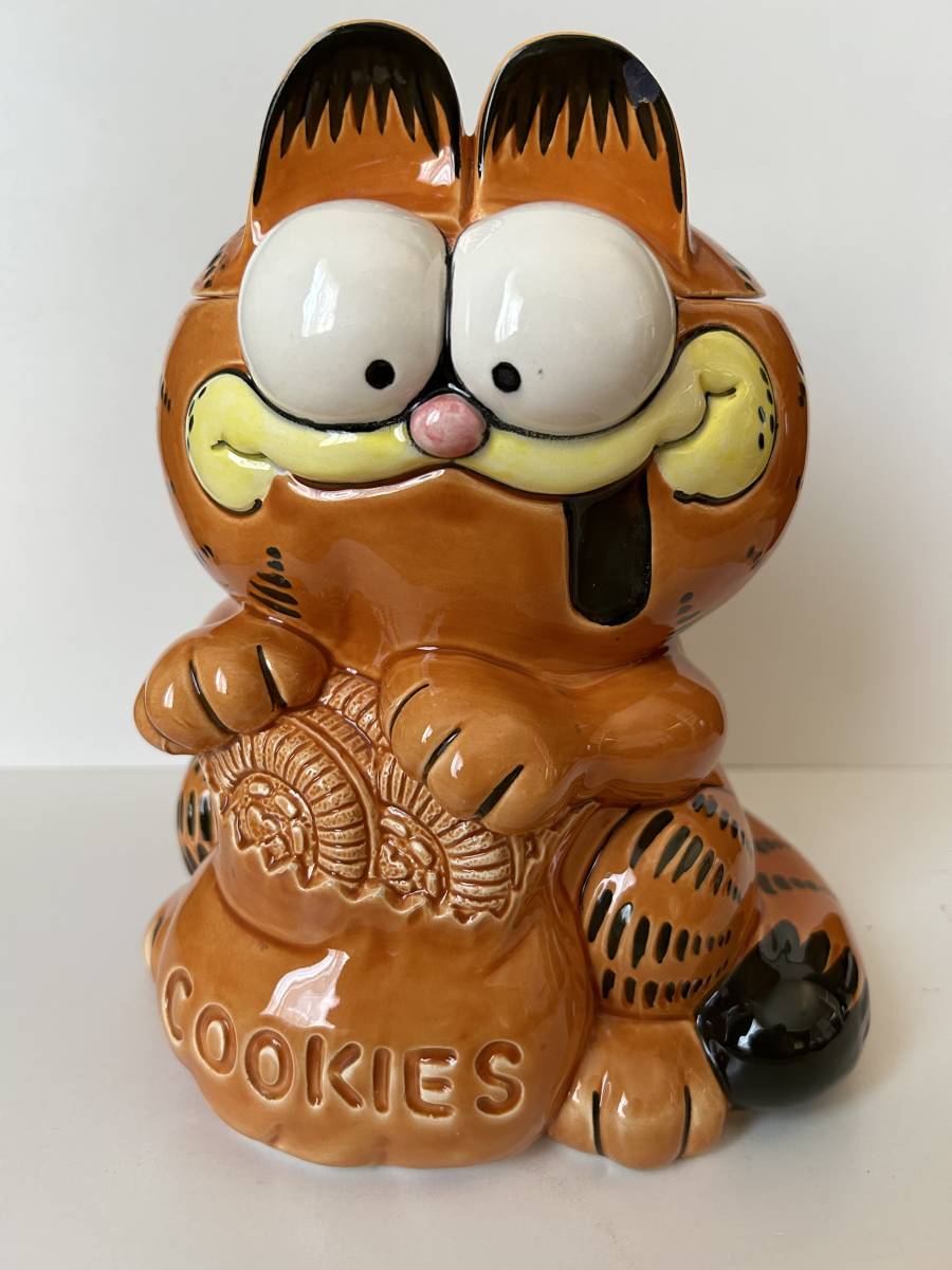 激レア★GARFIELD ガーフィールド　セラミック クッキー ジャー - エネスコ ジャパン 1981年　ビンテージ品★_画像1