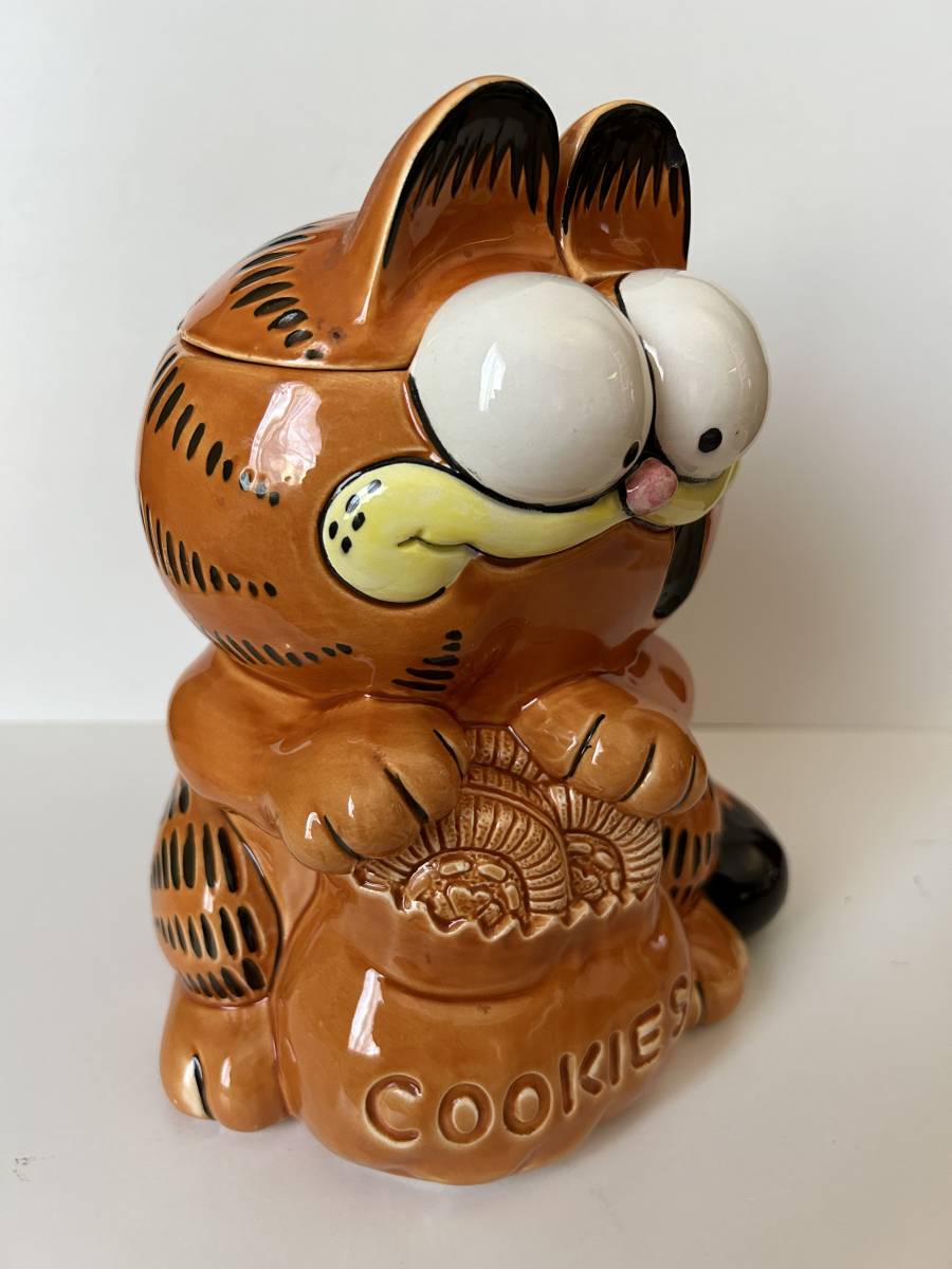 激レア★GARFIELD ガーフィールド　セラミック クッキー ジャー - エネスコ ジャパン 1981年　ビンテージ品★_画像2