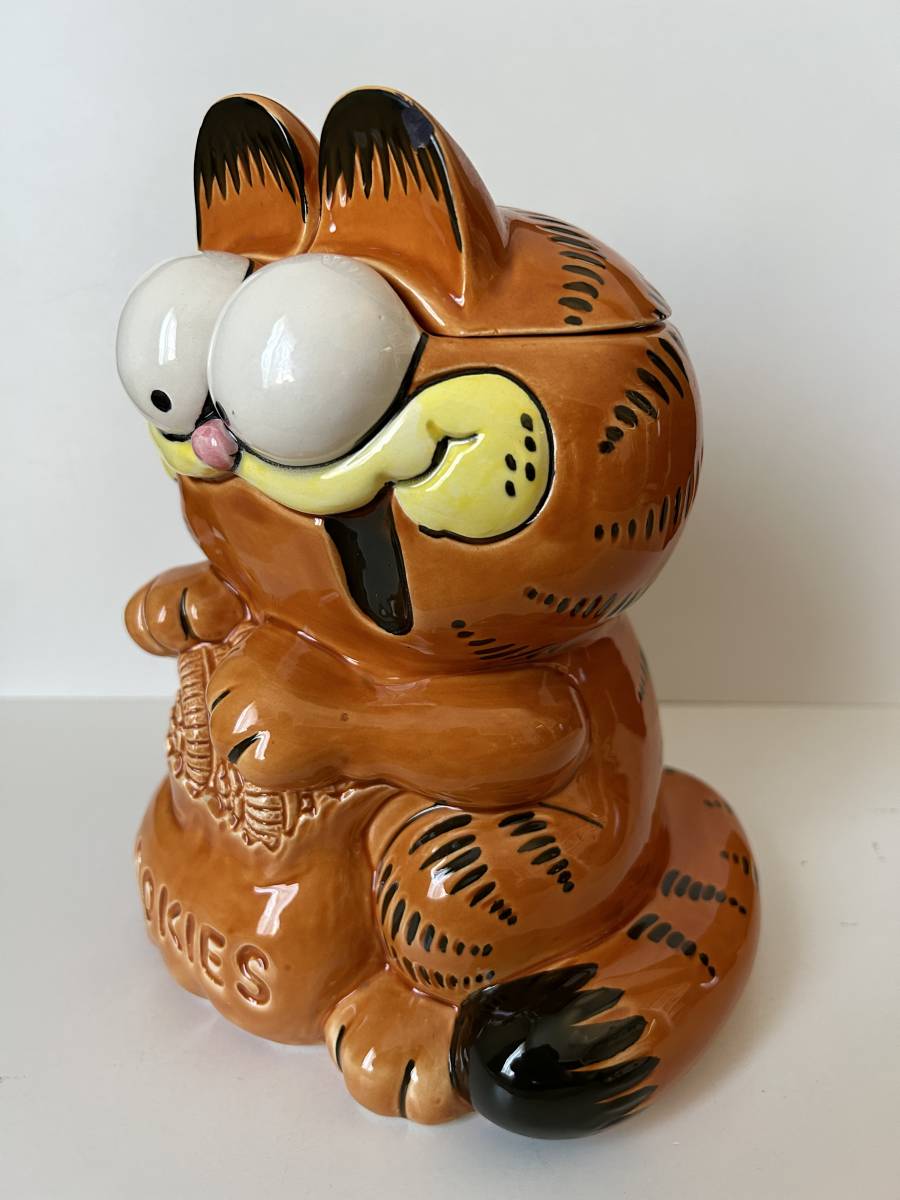 激レア★GARFIELD ガーフィールド　セラミック クッキー ジャー - エネスコ ジャパン 1981年　ビンテージ品★_画像3